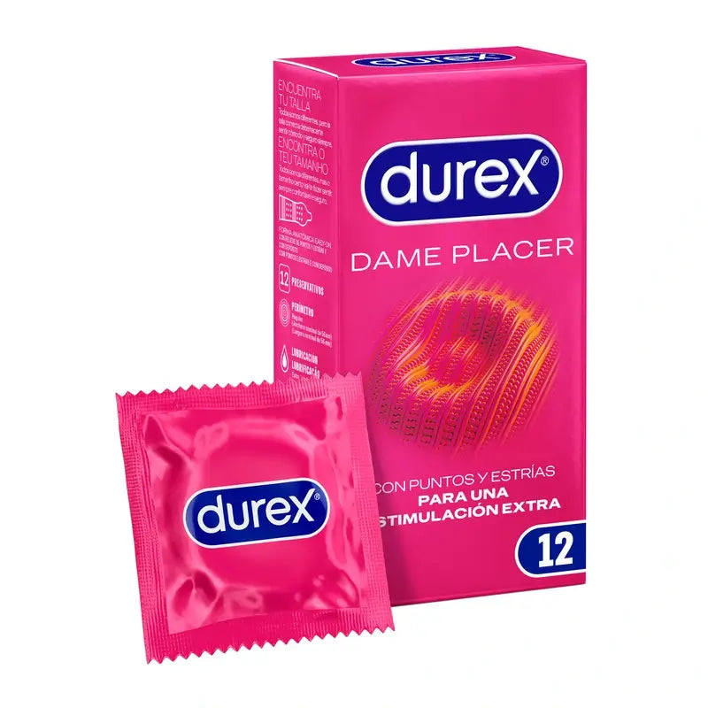 DUREX PRESERVATIVOS DAME PLACER 12 UD