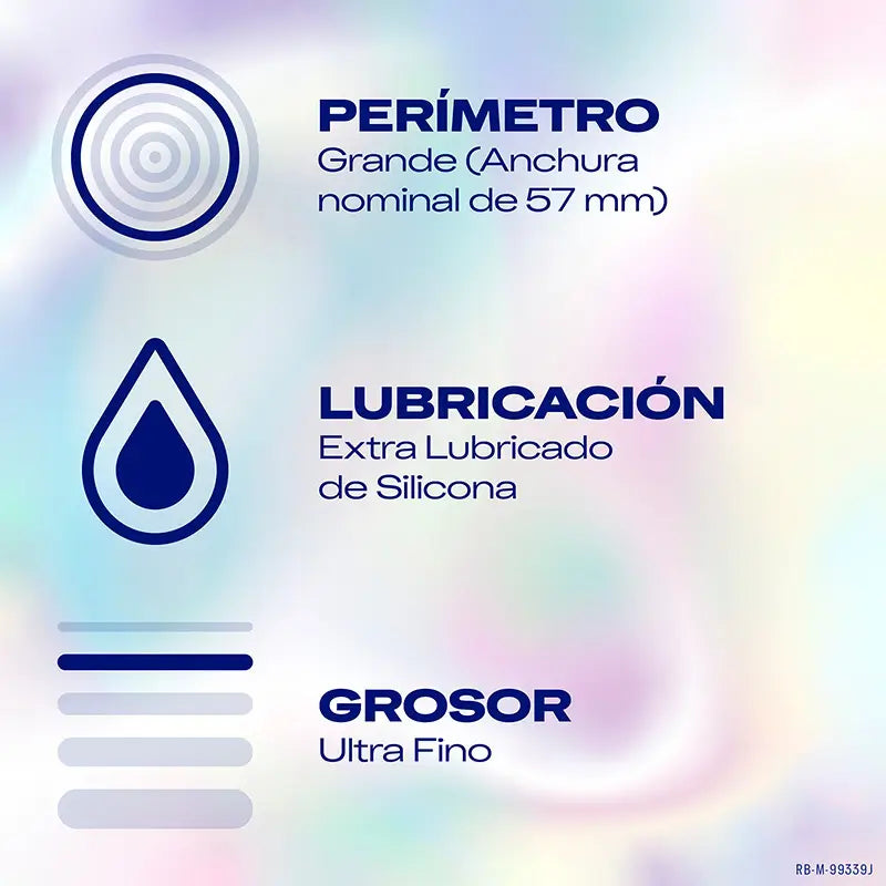 Durex Invisible XL Ultra Finos, 10 Preservativos Tamanho XL