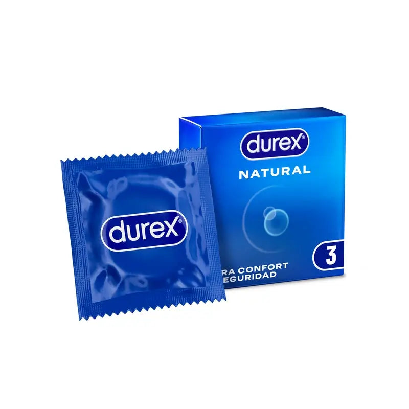 Preservativos Durex Natural, para conforto e segurança, 3 preservativos