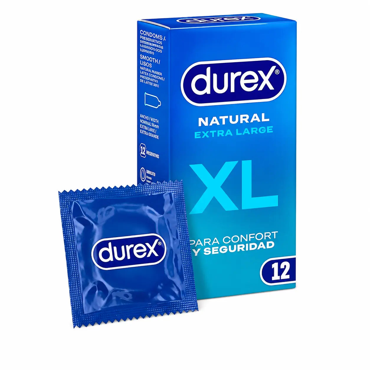 DUREX preservativos XL profiláticos naturais 12 unidades