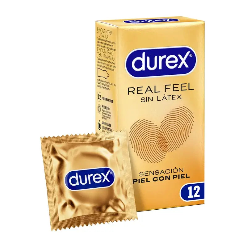 DUREX real feel latex free preservativos 12 unidades
