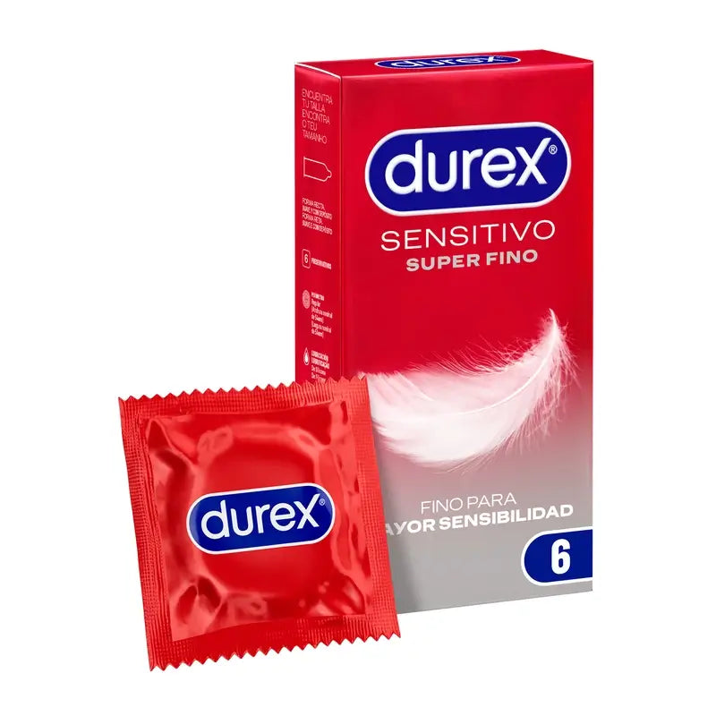 DUREX Preservativos totais de contato sensível 6 unidades