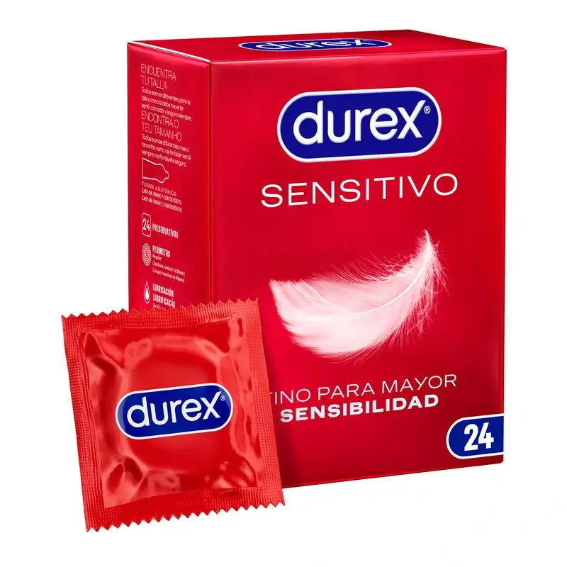 Durex Preservativos Sensitivo Suave para Mayor Sensibilidad - 24 unidades