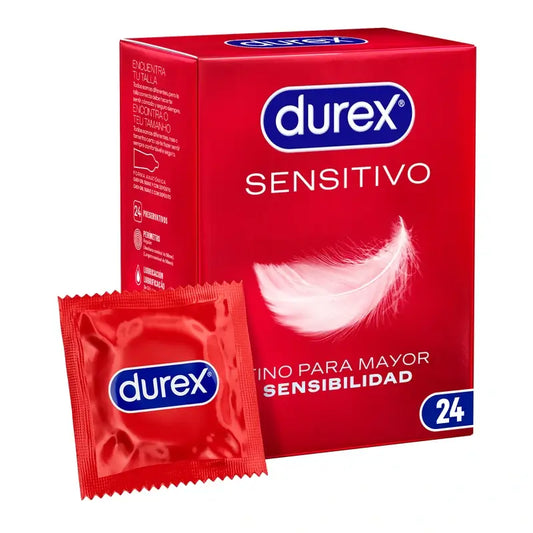 Durex Preservativos Sensitivo Suave para Mayor Sensibilidad - 24 unidades