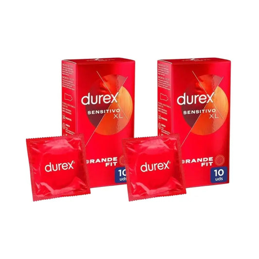 Preservativos Durex Soft Sensitive para uma maior sensibilidade Tamanho Xl 10 Embalagem de 2