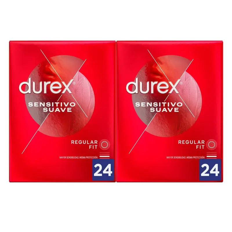 Pacote de preservativos Durex Ultra Fino e Suave, 24 x 2
