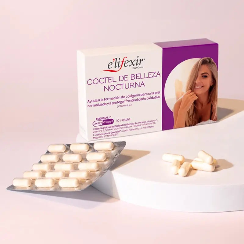 Elifexir Essential Night Beauty Cocktail Ácido Hialurónico 30Caps