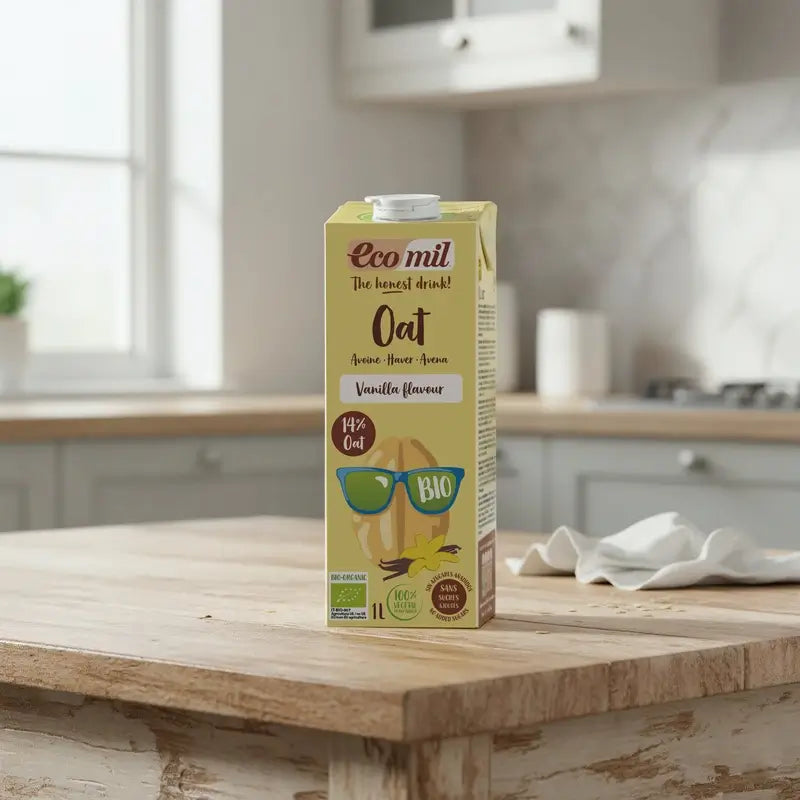 Ecomil Bebida vegetal biológica com sabor a baunilha Tetrabrik Bio, 1 litro