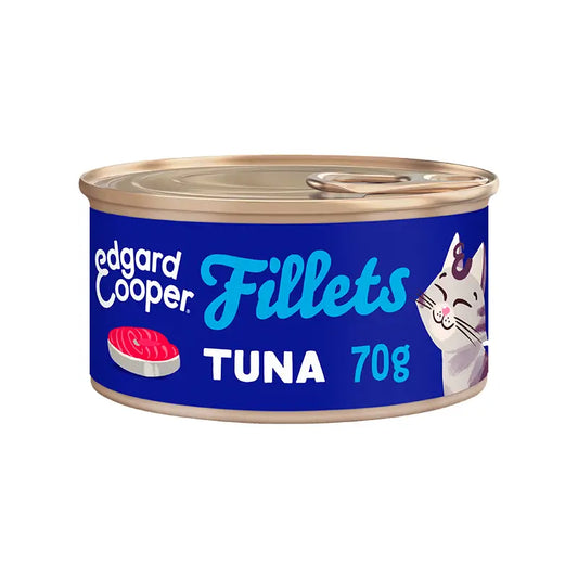 Edgard & Cooper Wet Cat Food 24x70g Filetes de atum sem cereais