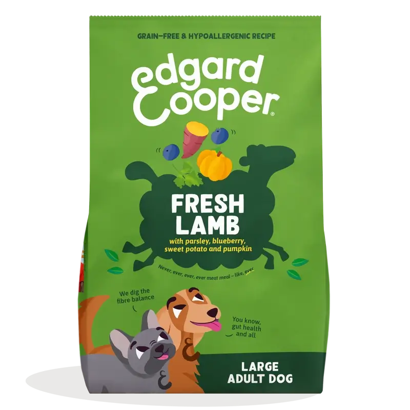 Edgard & Cooper Ração para Cães Adultos de Grande Porte com Borrego Fresco, 12 kg