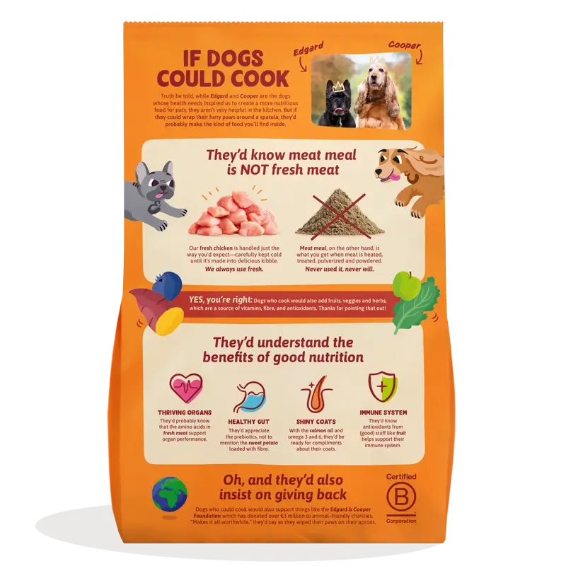 Edgard & Cooper Para Cães Adultos Grandes Com Frango Fresco , 12 kg