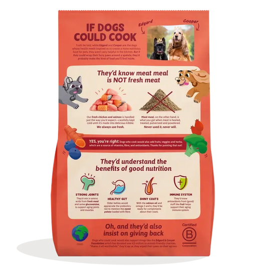 Edgard & Cooper Alimento para cães sénior com frango fresco e salmão , 12 kg
