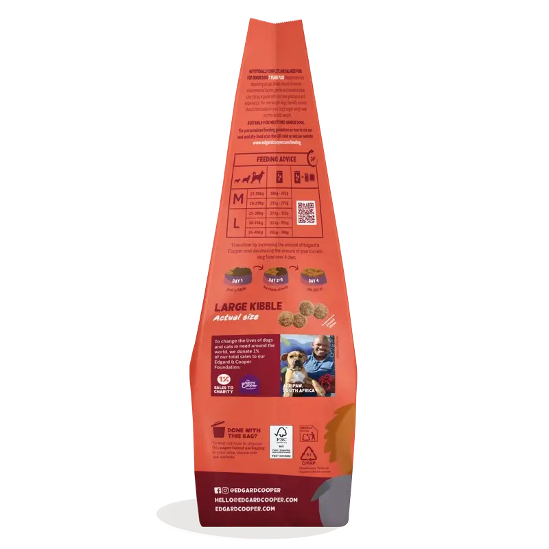 Edgard & Cooper Alimento para cães sénior com frango fresco e salmão , 12 kg