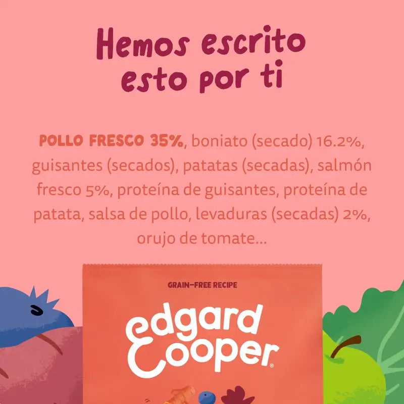 Edgard & Cooper Alimento para cães sénior com frango fresco e salmão , 12 kg
