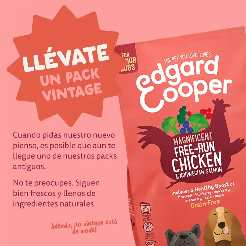 Edgard & Cooper Alimento para cães sénior com frango fresco e salmão , 12 kg