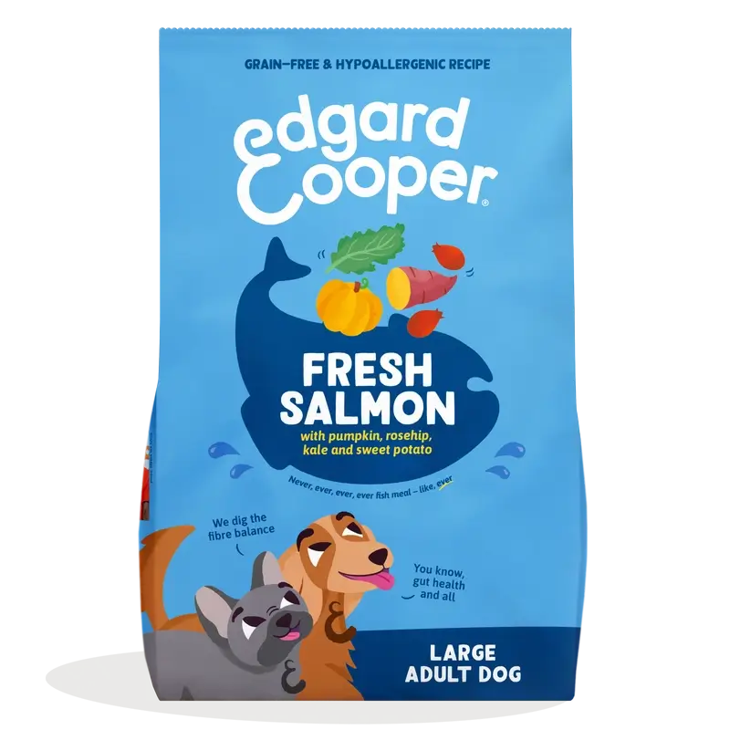 Edgard & Cooper Ração para Cães Adultos de Grande Porte com Salmão Fresco, 12 kg
