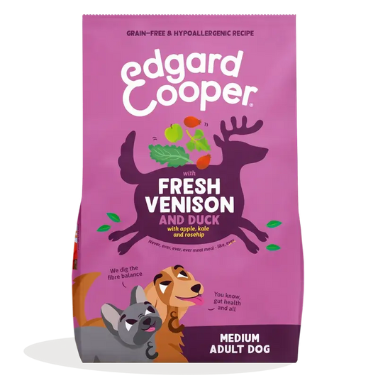 Edgard & Cooper Alimento médio para cães adultos com carne fresca de veado e pato , 2,5 kg