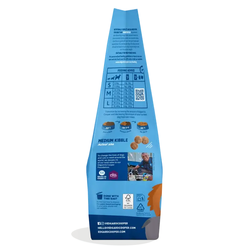 Edgard & Cooper Cão Adulto Seco Salmão M 7Kg