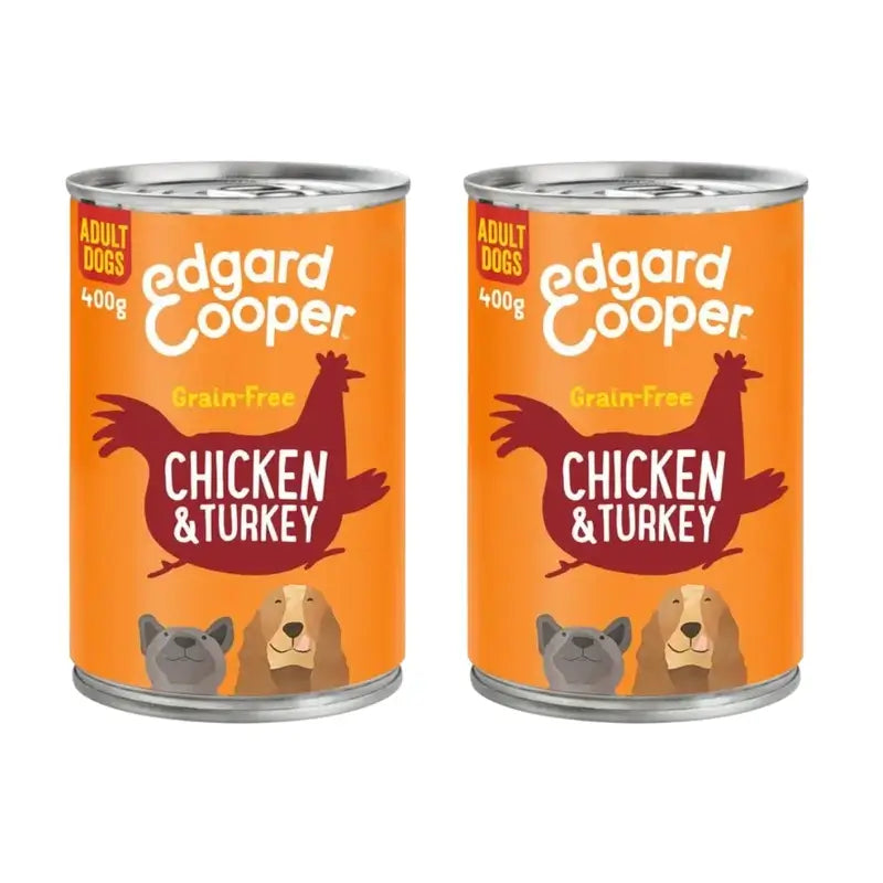 Edgard & Cooper Wet Dog Food 6X400G Frango, embalagem de 2