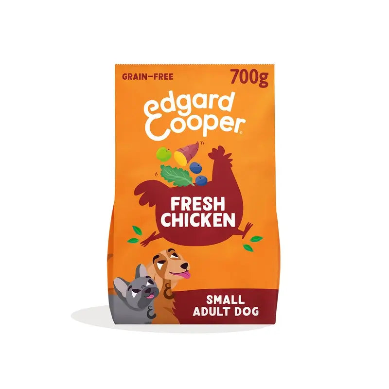 Edgard & Cooper Mini Alimento para cães adultos com frango fresco , 0,7 kg