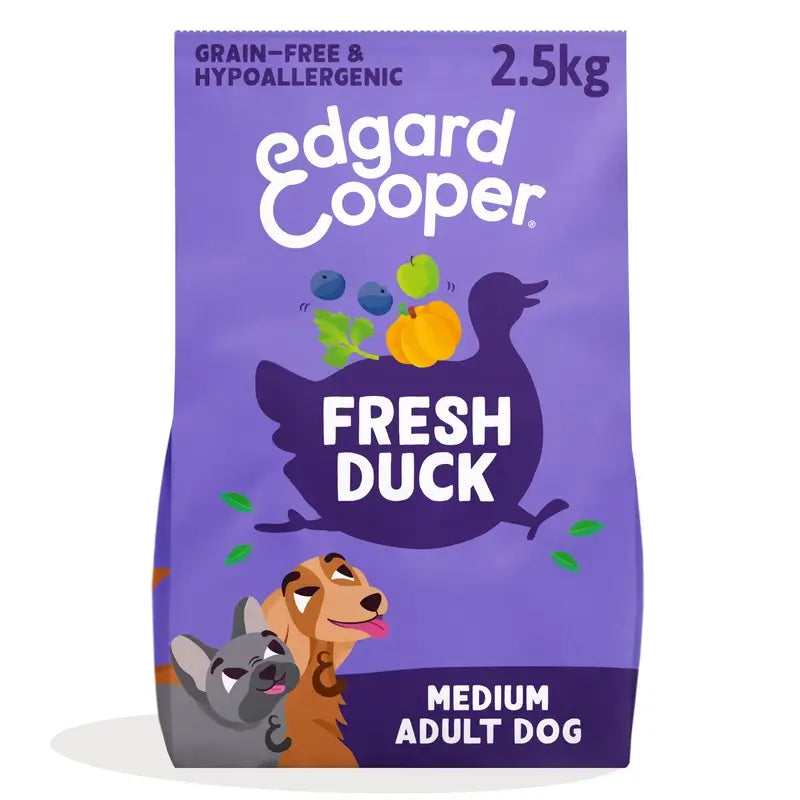 Edgard & Cooper Medium Adult Dog Food With Fresh Duck , 2,5 kg