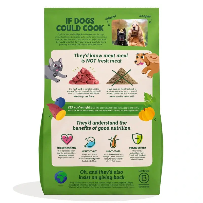 Alimento para cães adultos Edgard & Cooper Miniature com borrego fresco , 0,7 kg