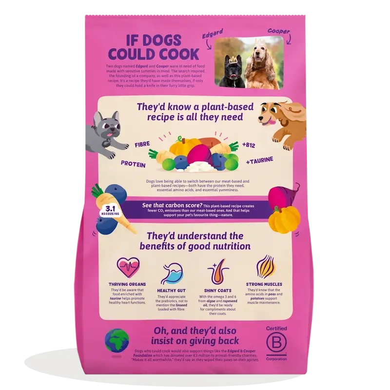 Edgard & Cooper Medium Adult Dog Food Com Beterraba e Abóbora , 2,5 kg