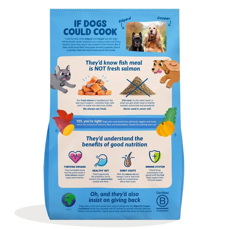 Edgard & Cooper Mini Alimento para cães adultos com salmão fresco , 3 kg