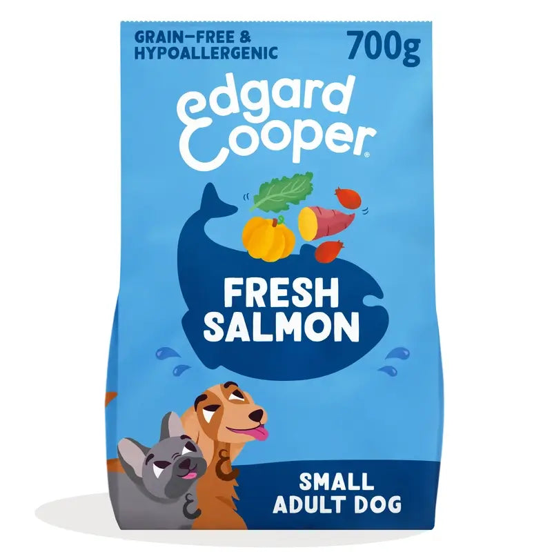 Edgard & Cooper Miniature Alimento para cães adultos com salmão fresco , 0,7 kg