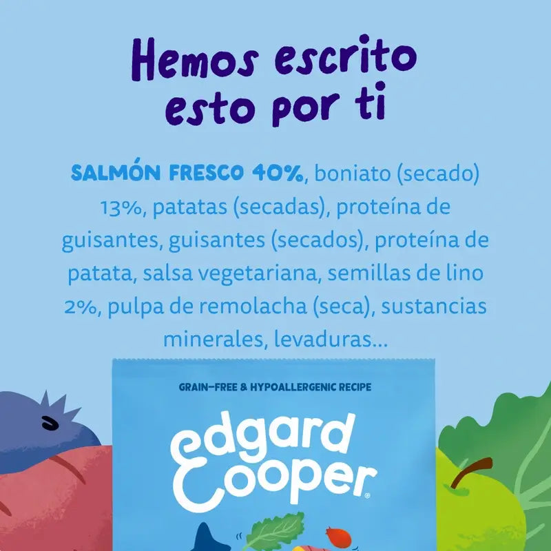 Edgard & Cooper Miniature Alimento para cães adultos com salmão fresco , 0,7 kg