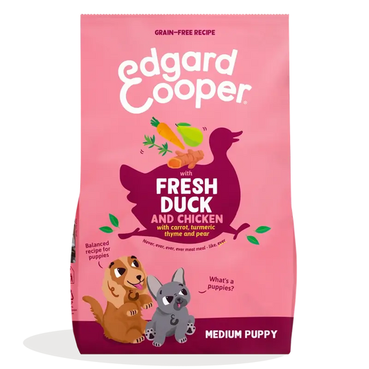 Edgard & Cooper Alimento para cachorros médio com pato fresco e frango , 7 kg