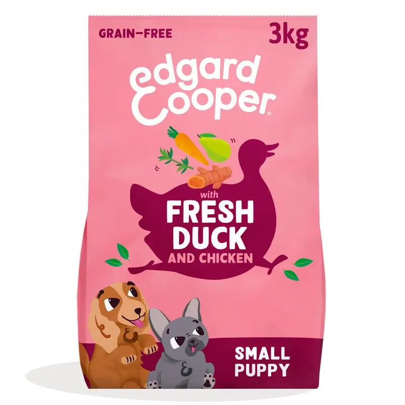 Edgard & Cooper Alimento para cachorros miniatura com pato fresco e frango , 3 kg