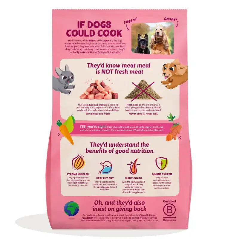 Edgard & Cooper Alimento para cachorros miniatura com pato fresco e frango , 3 kg