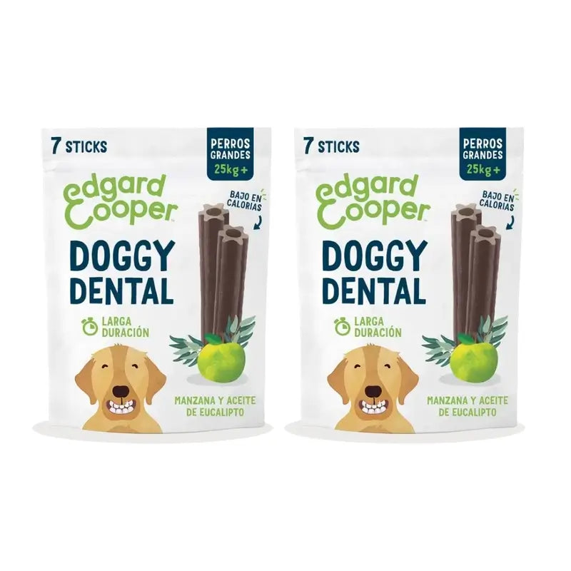 Edgard & Cooper Adult Dog Dental Snack 8X255G Large Maçã e Eucalipto, embalagem com 2 unidades