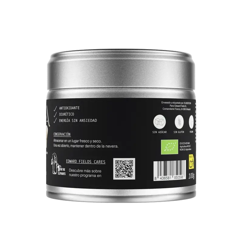 Chá Edward Fields Chá Matcha Chá Premium Orgânico de Grau Cerimonial Japonês, 100 gr.