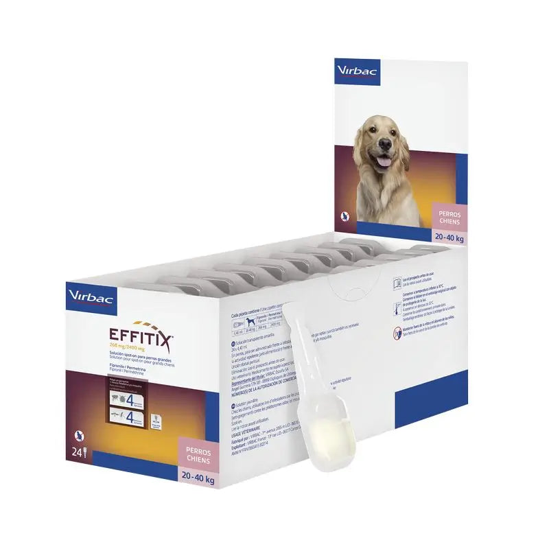 Effitix L Antiparasitário Cães Grandes 20-40 Kg, 24 Pipetas