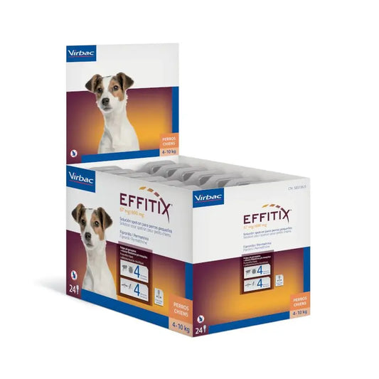 Effitix S Antiparasitário Cães Pequenos 4-10 Kg, 24 Pipetas