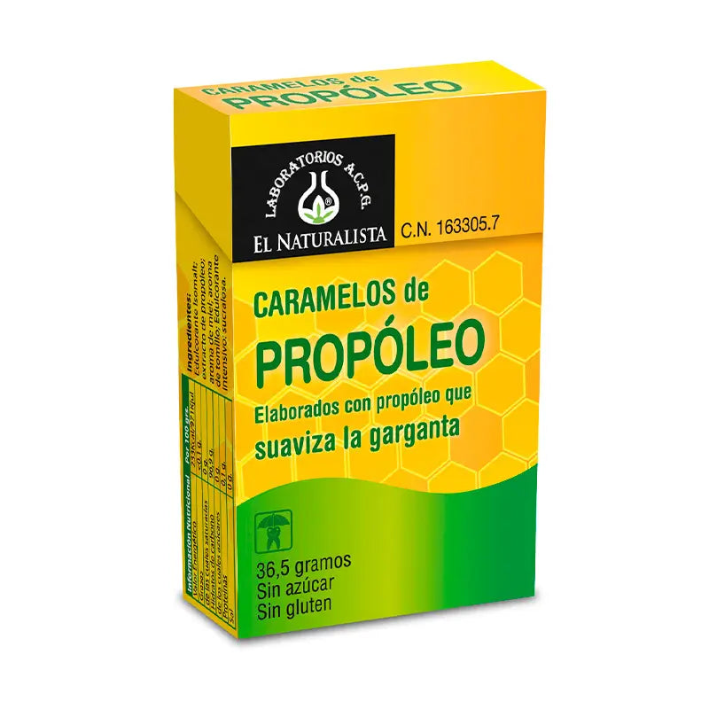 O naturalista Caramelos Propoolos 20 unidades sem açúcar 36,5 gr