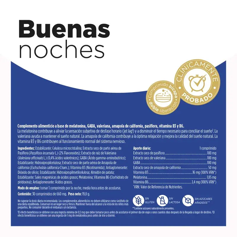 Eladiet Good Night Melatonin 1,85 Mg Melatonina, 30 comprimidos