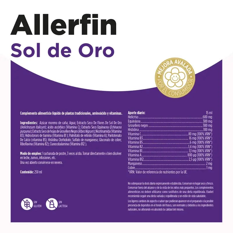 Eladiet Sol De Oro (Plus) Xarope 250ml