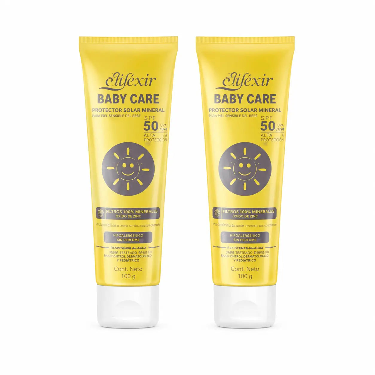 Elifexir Baby Care Creme Solar Mineral Proteção Spf+50 Pele Sensível 100Ml, embalagem 2
