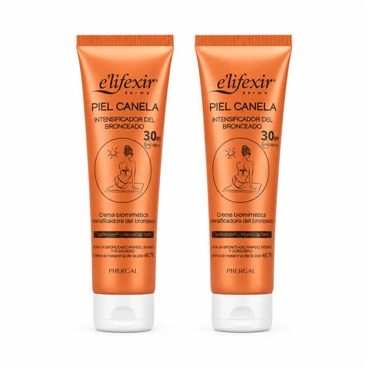 Elifexir Creme Pele Canela Spf30 Gel Acelerador do Bronzeado Protetor Solar 150Ml, embalagem 2