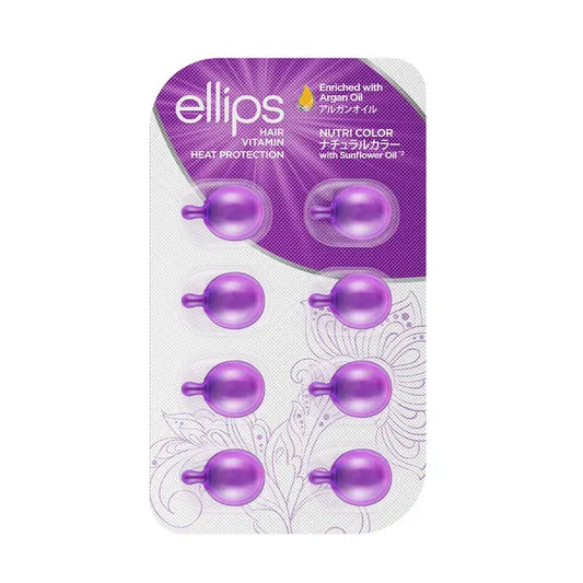 Ellips Hair Vitamina Óleo de Argão Lilás Nutricolor , 8 cápsulas