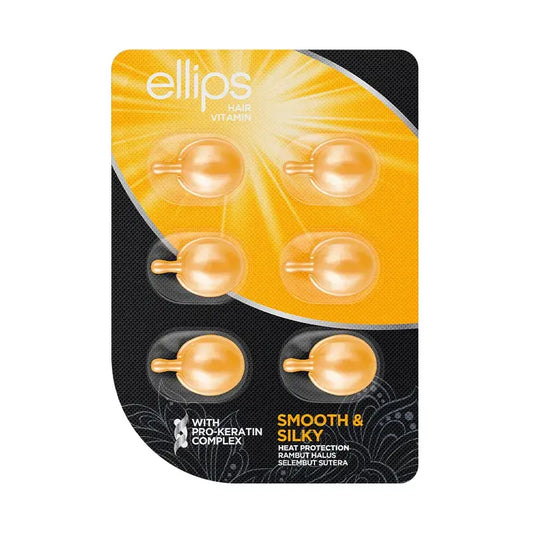 Ellips Pro-Keratin Yellow Hair Vitamin Pro-Smooth & Silky Hair , 6 cápsulas