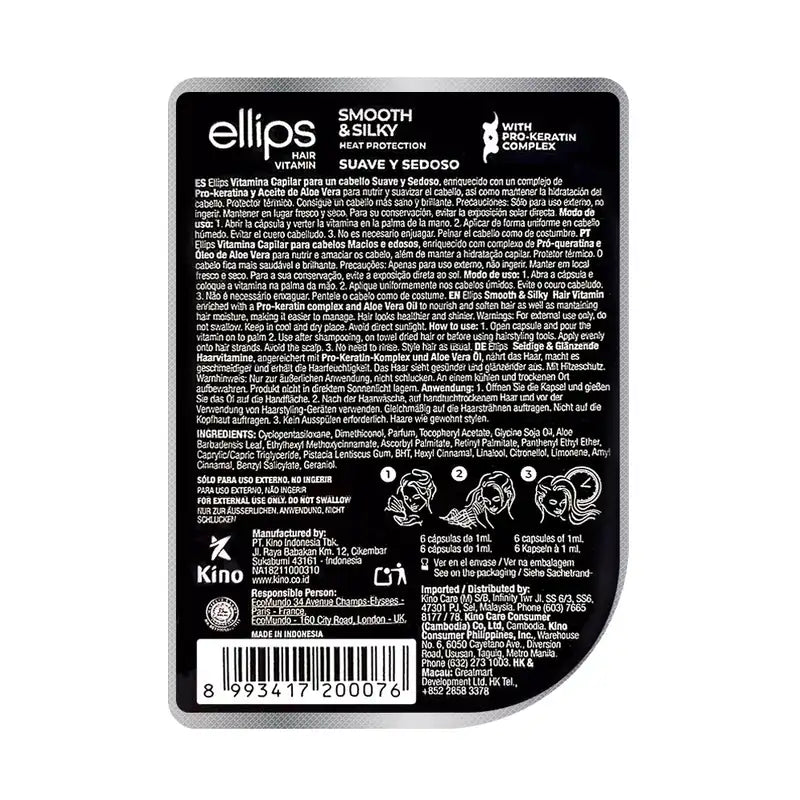 Ellips Pro-Keratin Yellow Hair Vitamin Pro-Smooth & Silky Hair , 6 cápsulas