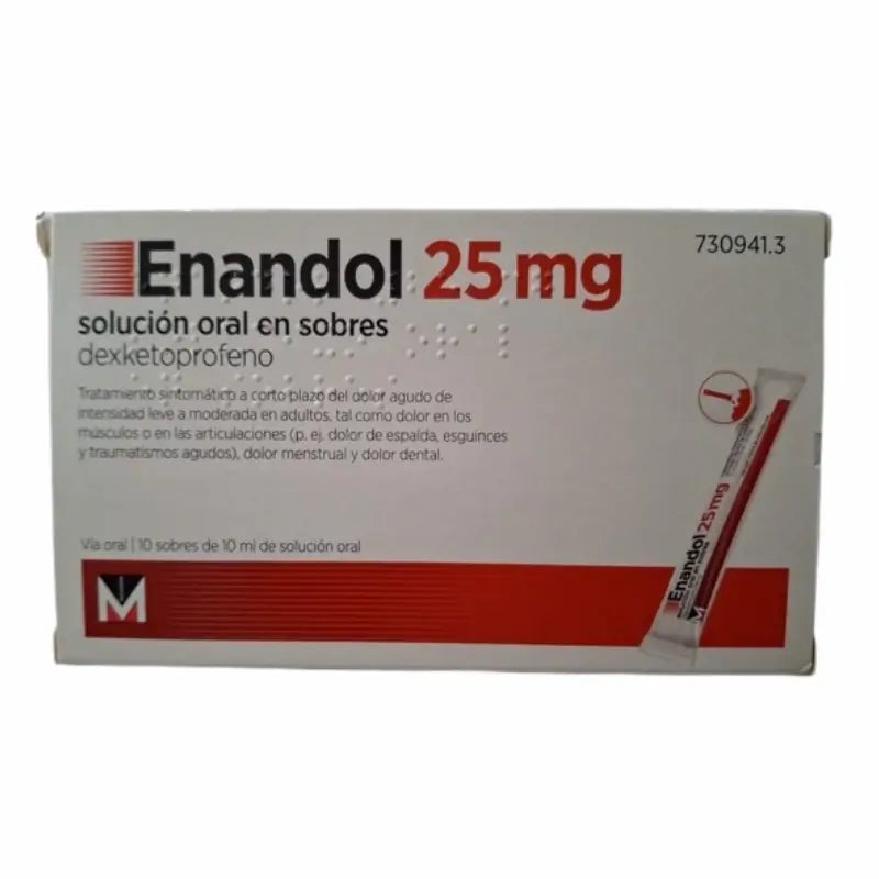 Enandol 25 mg 10 saquetas Solução oral 10 ml