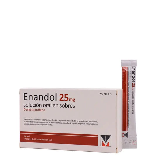 Enandol 25 mg 10 saquetas Solução oral 10 ml