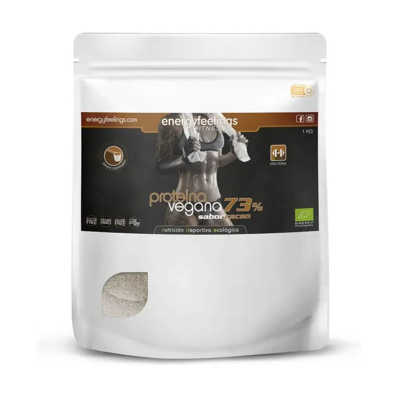Energy Feelings Proteína Vegana 70% Cacau 1Kg. Eco Vegan