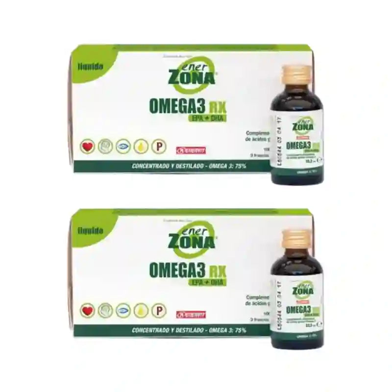 Enerzona Omega 3 Rx Liquid 3 frascos X 33,3 Ml, embalagem de 2