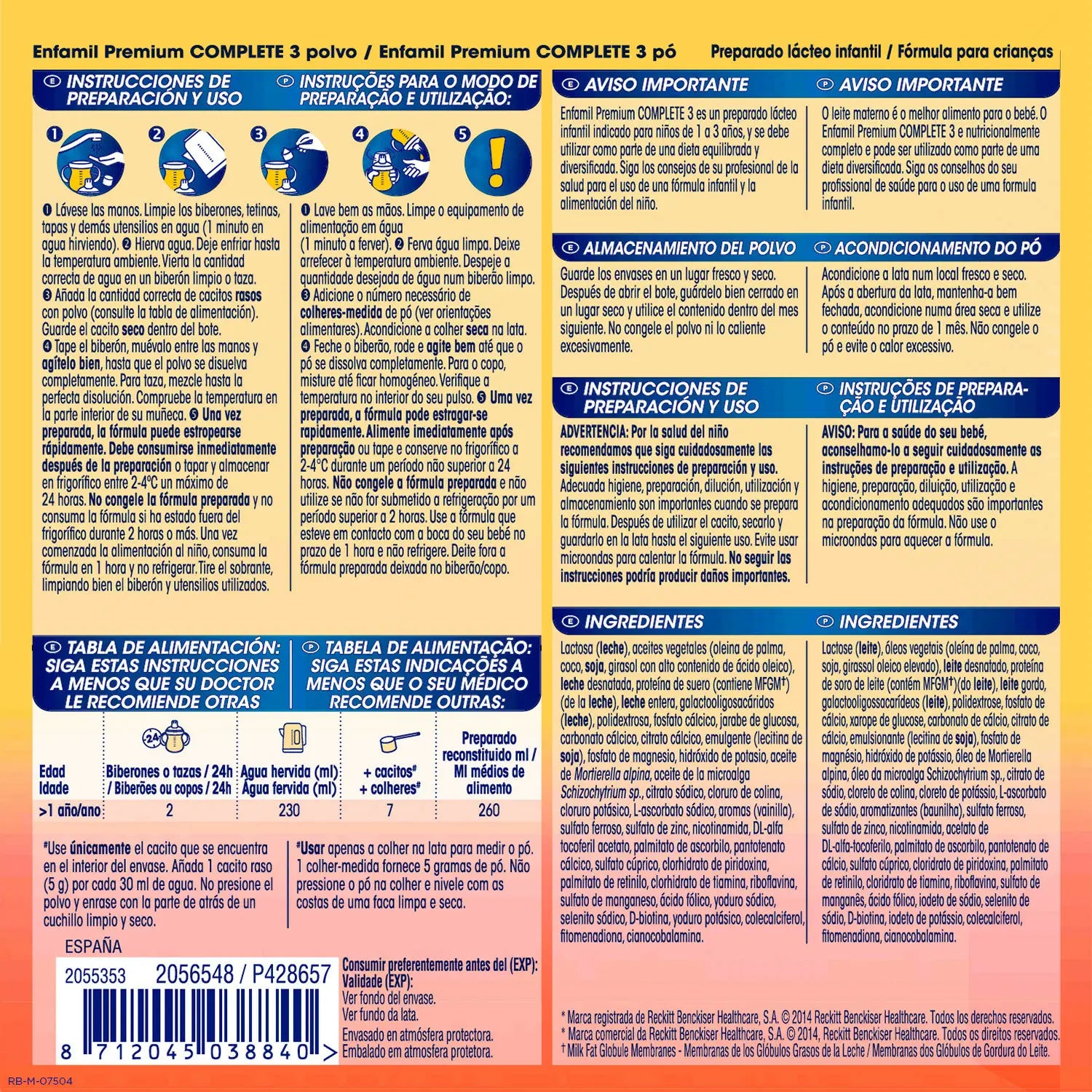 Leite para Crescimento Enfamil Complete 3, 800g